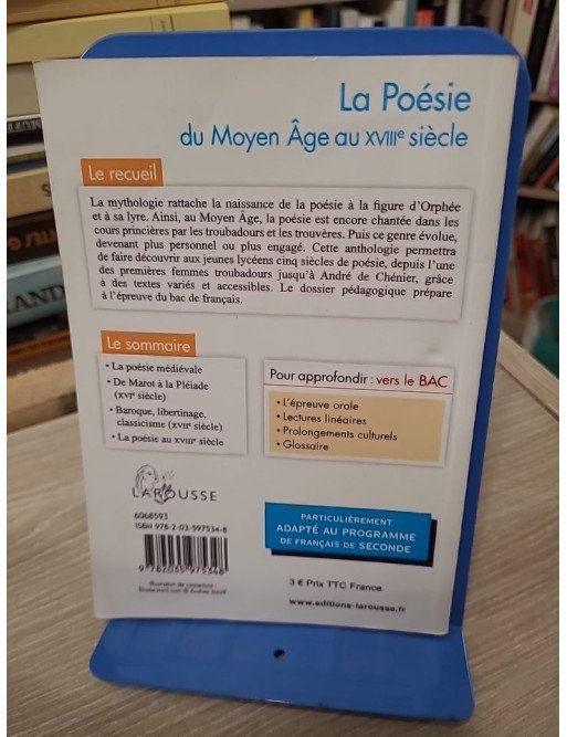 La poésie du Moyen Âge au XVIIIe siècle – Florence Renner