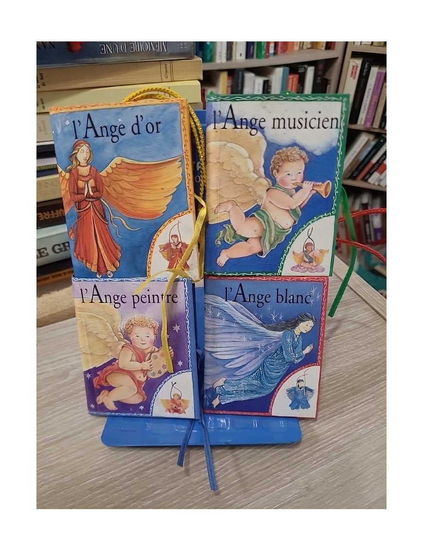 L'ange musicien+ l'ange d'or + l'ange peintre + l'ange blanc lot de mini popup