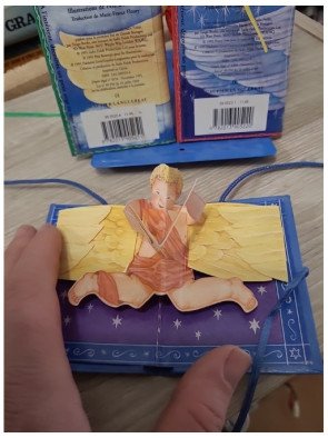 L'ange musicien+ l'ange d'or + l'ange peintre + l'ange blanc lot de mini popup