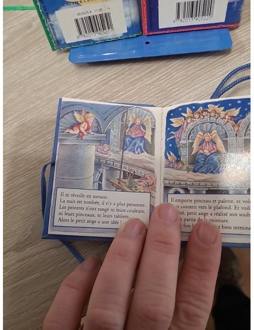 L'ange musicien+ l'ange d'or + l'ange peintre + l'ange blanc lot de mini popup