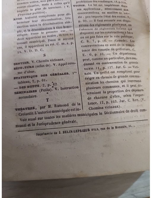 Revue municipale 1841 de M. A. Laya