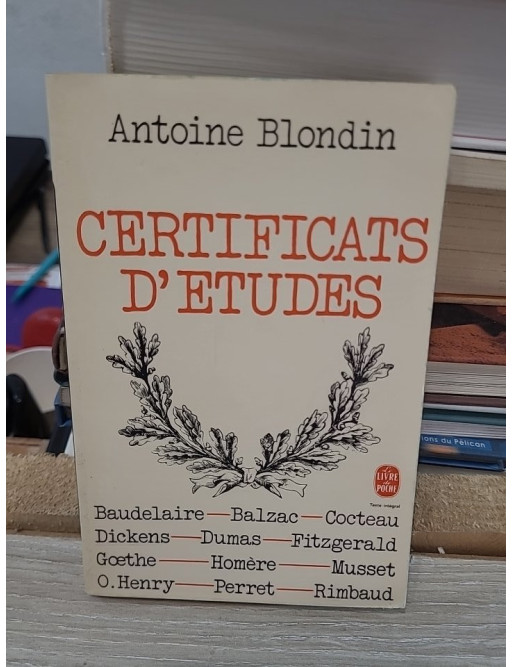 Certificats d'études – Antoine Blondin