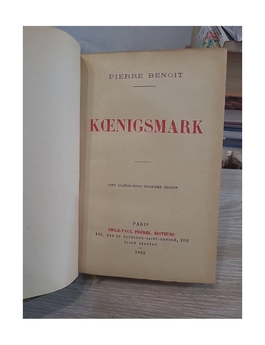 Koenigsmark — Pierre Benoit