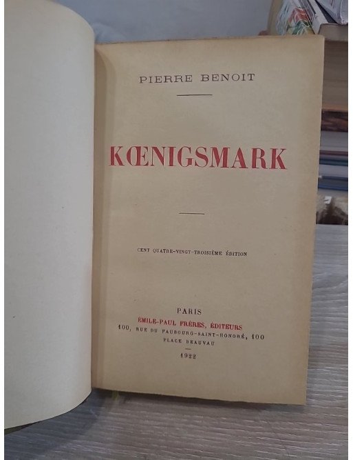 Koenigsmark — Pierre Benoit