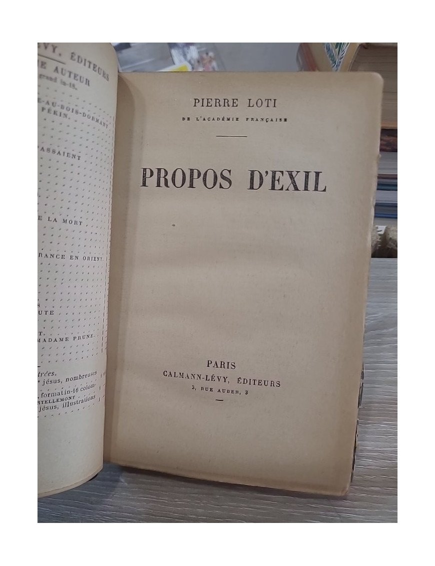 Propos d’exil — Pierre Loti