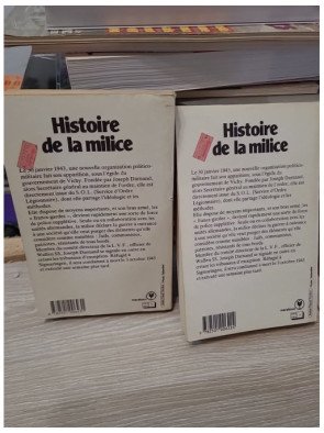 Histoire de la milice (vendu en lot avec le tome 2)