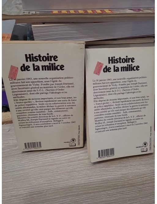 Histoire de la milice (vendu en lot avec le tome 2)