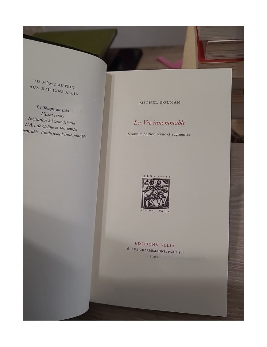 La Vie innommable – Michel Bounan
