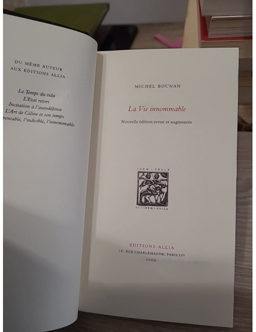 La Vie innommable – Michel Bounan