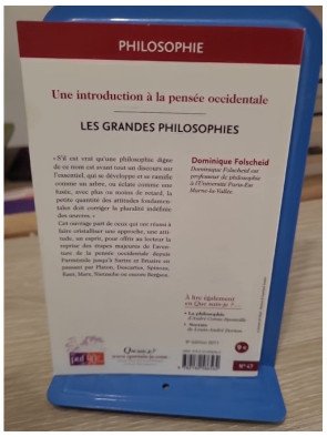 Les grandes philosophies — Dominique Folscheid