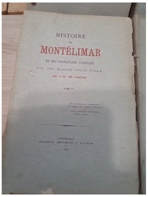 Histoire de Montélimar et des principales familles qui ont habité cette ville de Bn de Coston