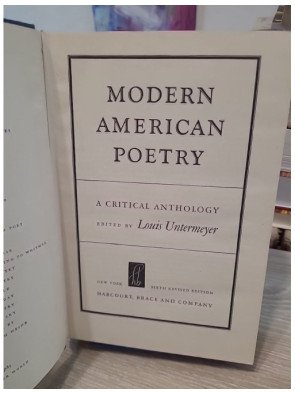 Modern American Poetry - Harcourt Brace Jovanovich