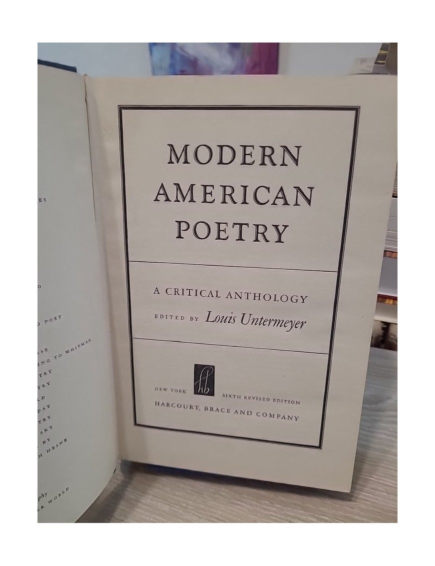 Modern American Poetry - Harcourt Brace Jovanovich