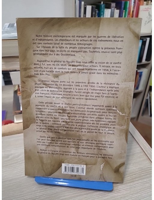 Mémoires 1946-1954 Tome 1 La Résistance encerclée - Vo Nguyên Giap