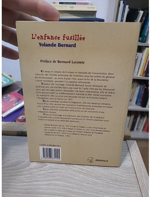 L'enfance fusillée - Yolande Bernard