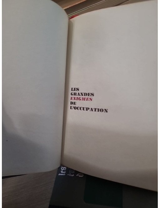 Les grandes enigmes de l'occupation (tomes 1 à 3) - Dumont Jean