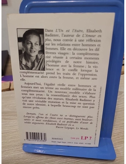 L'un est l'autre - Des relations entre hommes et femmes - Élisabeth Badinter