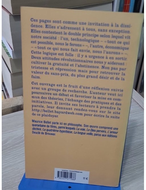 Invitation - Plaidoyer pour la gratuité et l'abstinence | Maurice Bellet