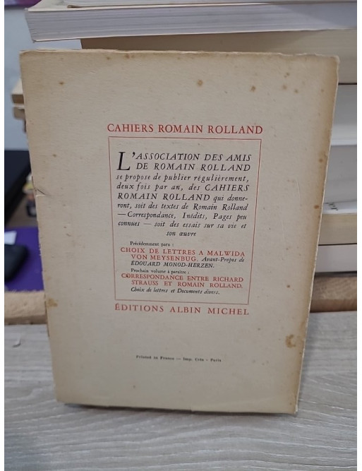 Correspondance - Lettres entre Louis Gillet et Romain Rolland, préface de Paul Claudel
