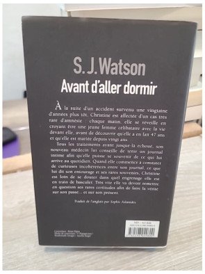 Avant d'aller dormir - Thriller psychologique sur la mémoire et l'identité