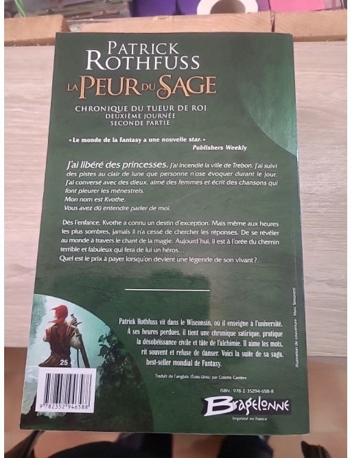 Chronique du tueur de roi Tome 1 et 2 (partie 1 et 2) de rothfuss