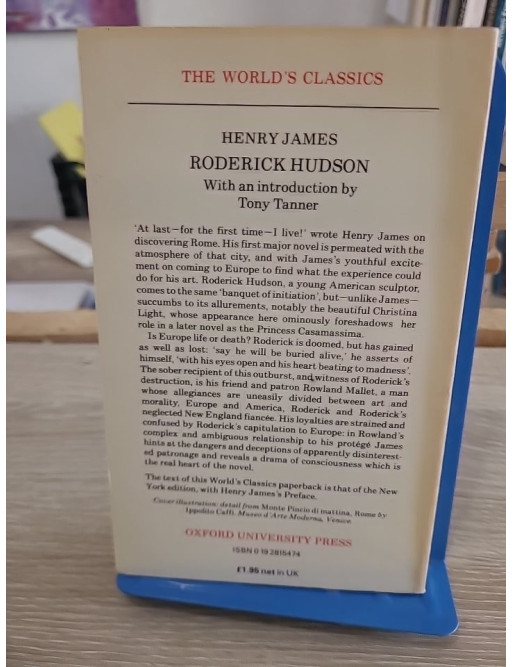Roderick Hudson - Roman classique de Henry James (édition Oxford Paperbacks)