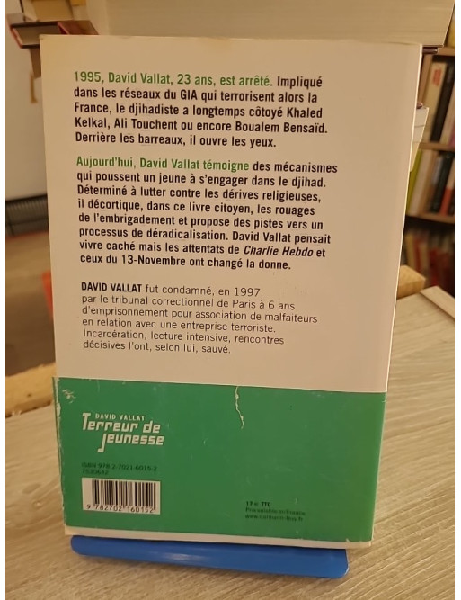 Terreur de jeunesse - David Vallat - Témoignage sur radicalisation et dérives idéologiques