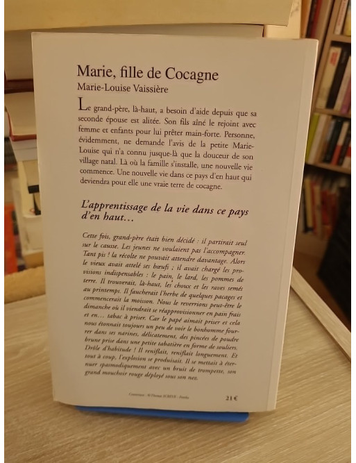 Marie, fille de cocagne - Marie-Louise Vaissière - Roman de terroir sur enfance et enracinement