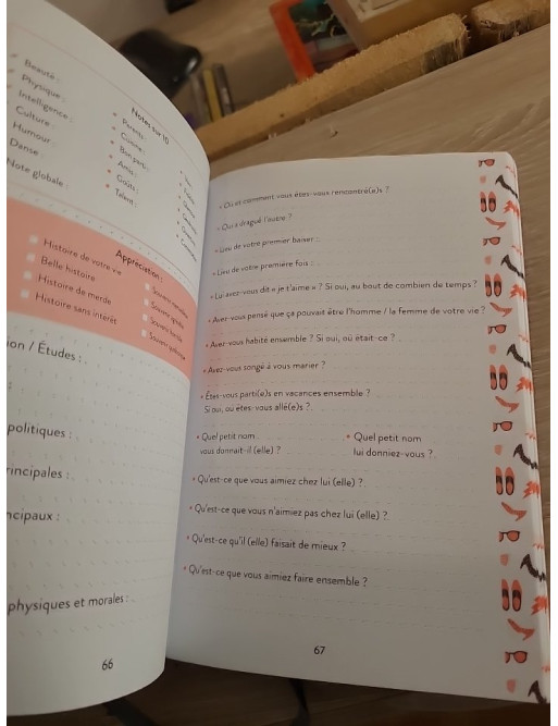 Tout sur mes amours - Mes ex et moi : carnet à remplir