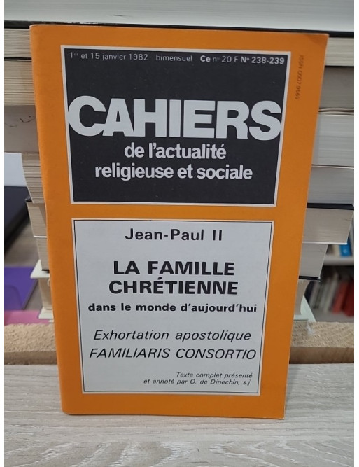 Cahiers de l'actualité religieuse et sociale n°182 : Jean Paul II, encyclique Redemptor Hominis