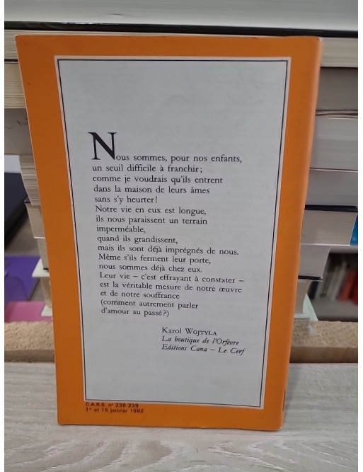 Cahiers de l'actualité religieuse et sociale n°182 : Jean Paul II, encyclique Redemptor Hominis